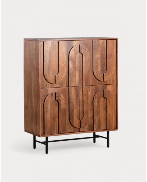 Mueble Bar 90x40 cm de Madera de Mango Lenan
