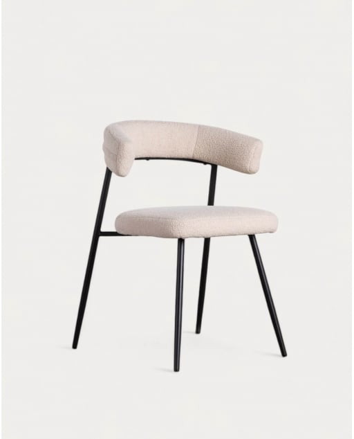 Pack 2 Sillas de Comedor de Metal Eloise Bouclé