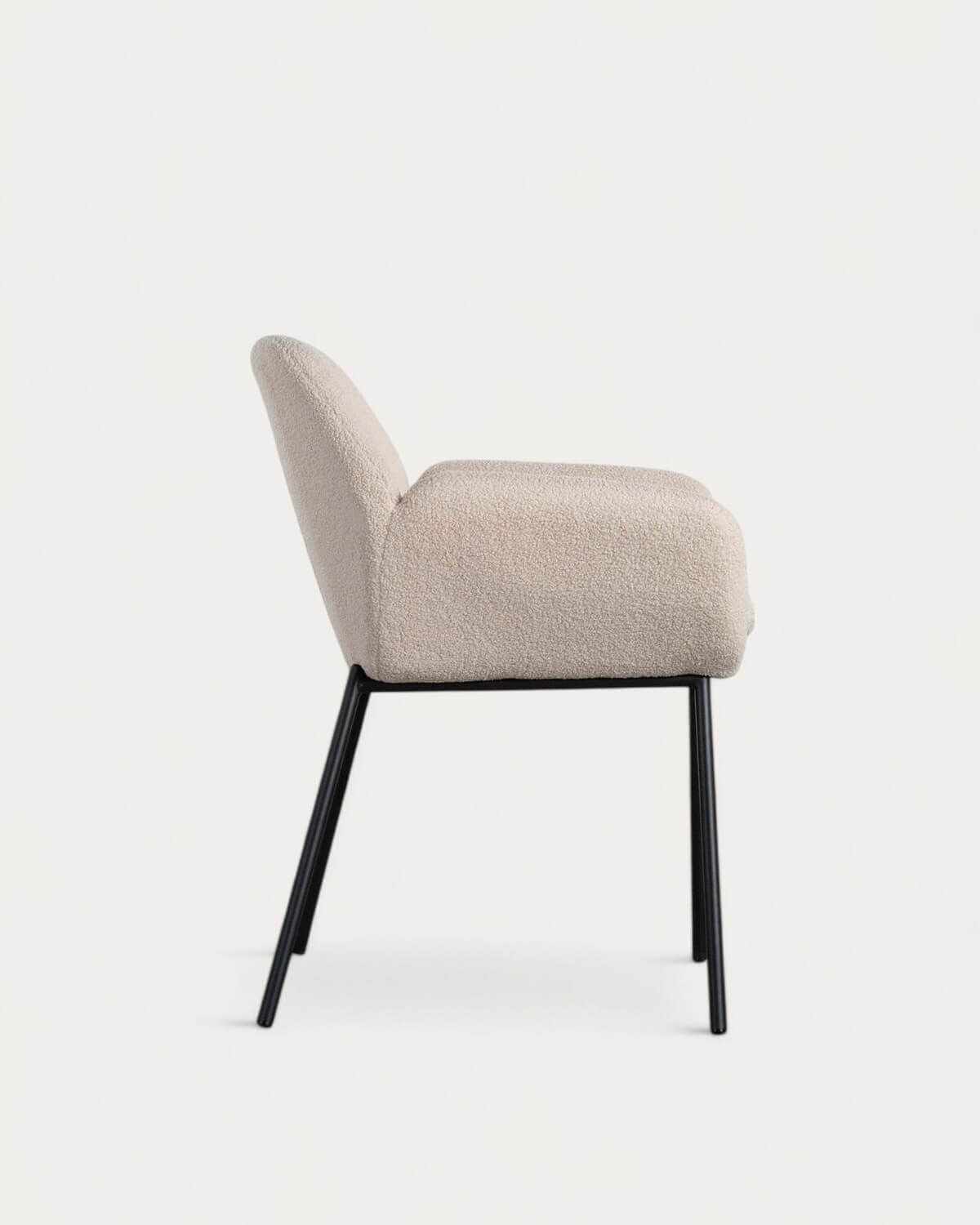 Silla de Comedor de Metal con Reposabrazos Eider Bouclé , imagen de galería 3