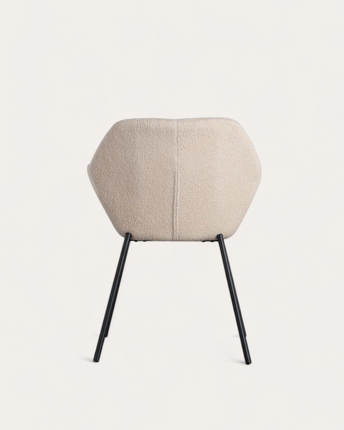 Pack 4 Sillas de Comedor de Metal con Reposabrazos Eider Bouclé, imagen de galería 4