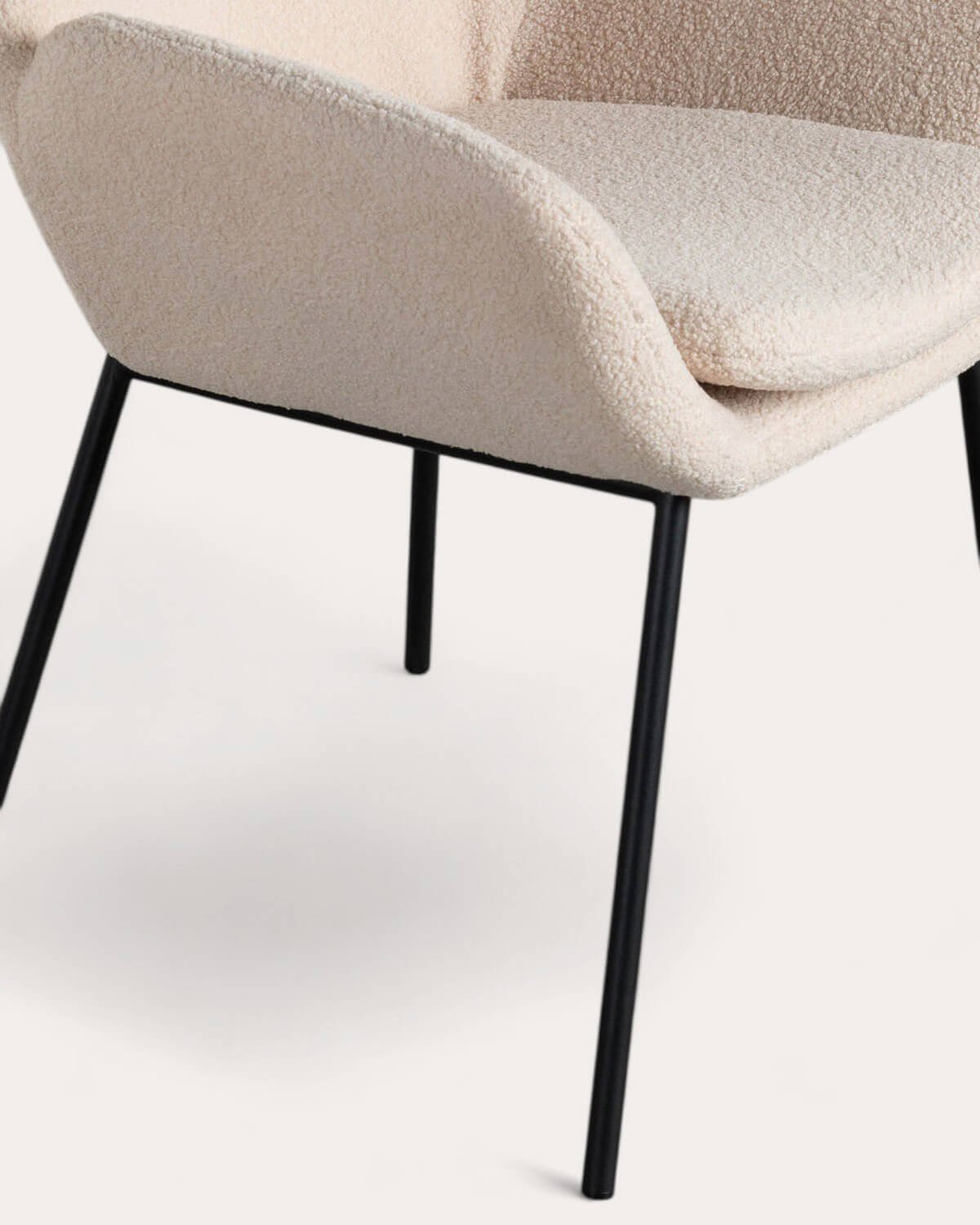 Pack 4 Sillas de Comedor de Metal con Reposabrazos Eider Bouclé, imagen de galería 6