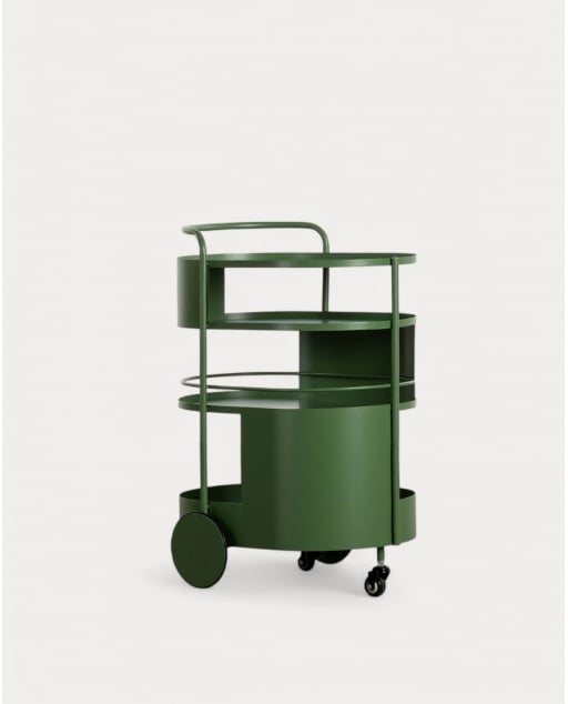 Carrito Camarera de Metal Baena - Verde Flora