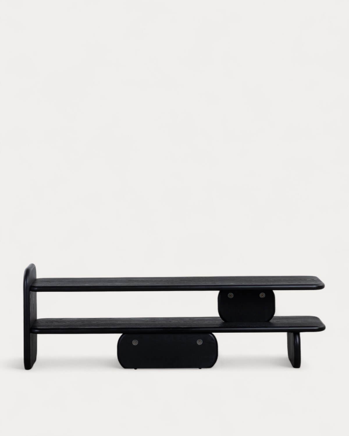 Mueble de TV de Madera de Pino y Madera de Olmo Kuroen, imagen de galería 4