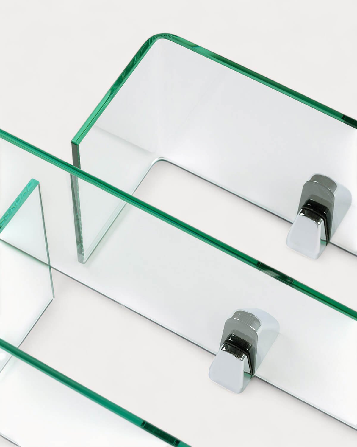 Conjunto de Estantes de Pared de Cristal Curvado Iris, imagen de galería 4