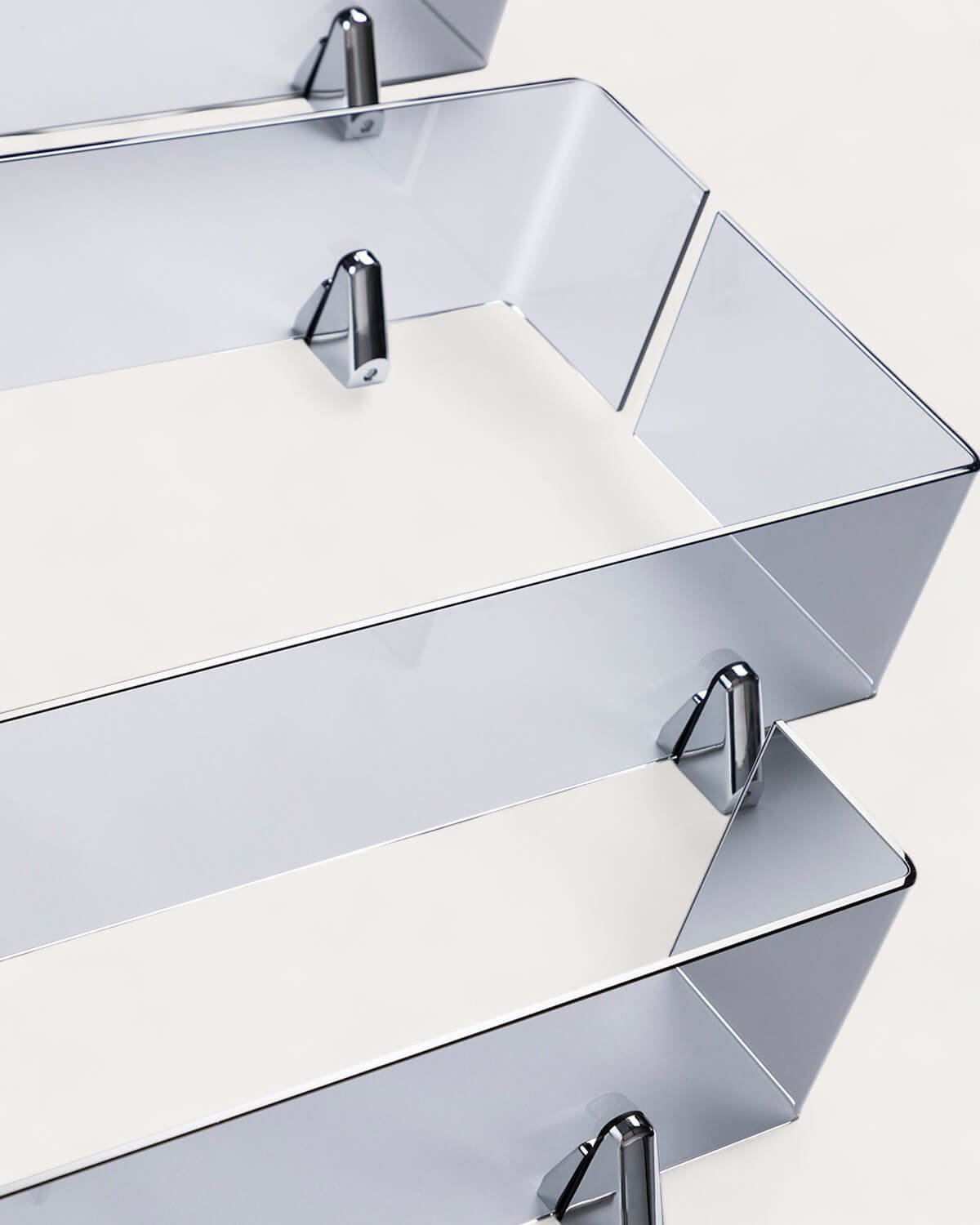 Conjunto de Estantes de Pared de Cristal Curvado Iris, imagen de galería 3