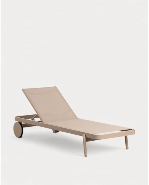 Tumbona Reclinable de Aluminio y Tela Celina - Marrón Clay