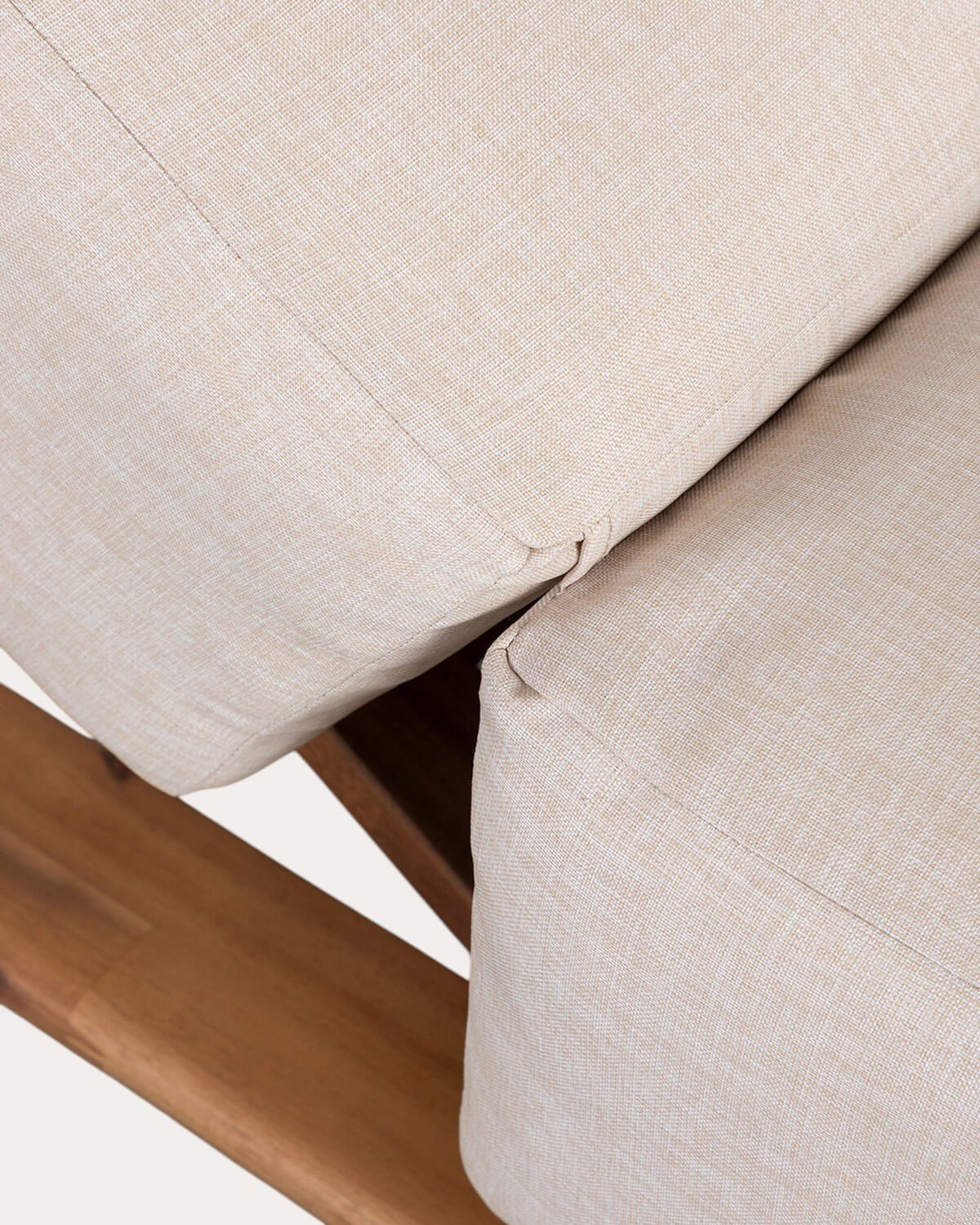 Tumbona Doble Reclinable de Madera de Acacia con Cojín de Tela Cael , imagen de galería 9