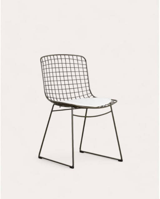 Silla de Comedor con Respaldo Alto de Metal Aras Fresh - Verde Nori