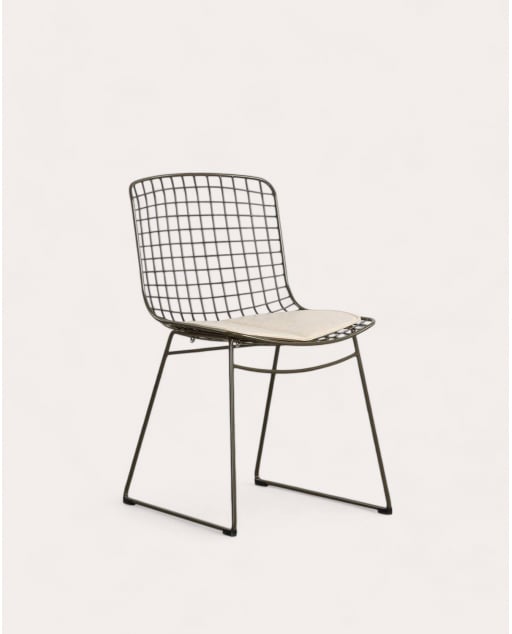 Silla de Comedor con Respaldo Alto de Metal Aras Fresh - Verde Nori