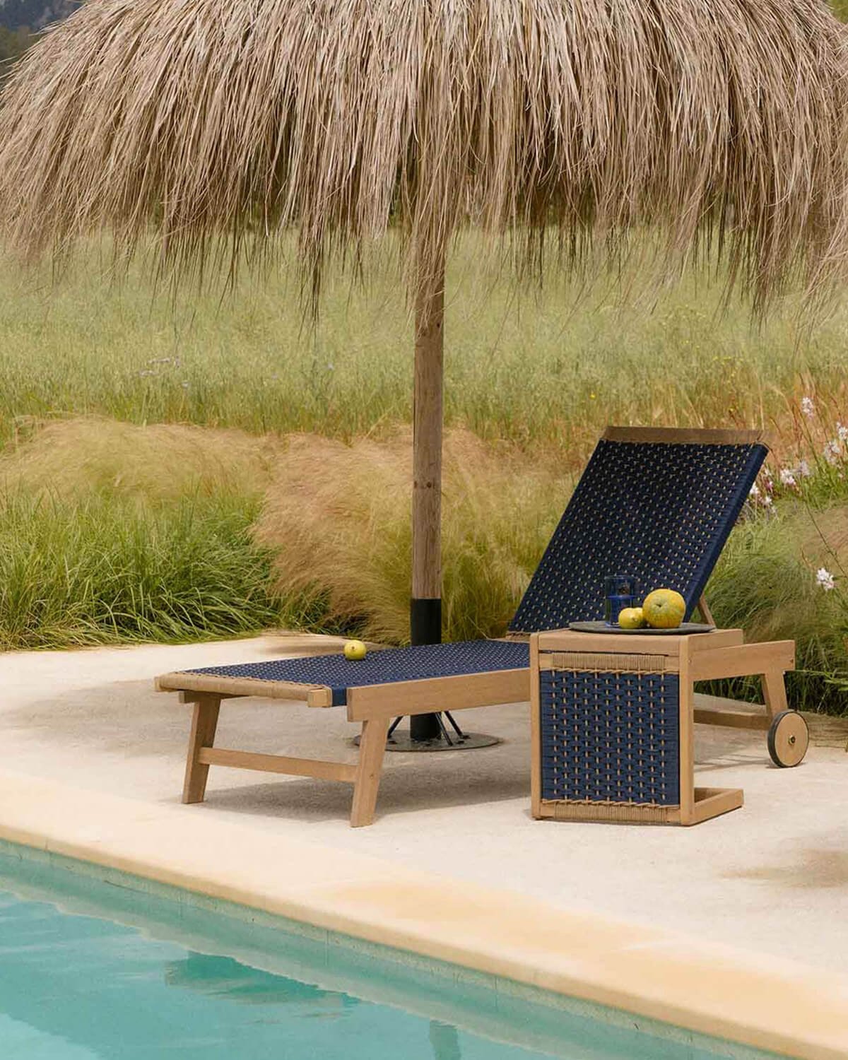 Tumbona con Ruedas de Madera de Acacia y Cuerda Mirle , imagen de galer&iacute;a 2