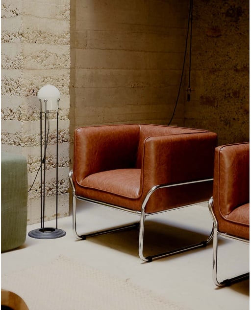 Sillón de Polipiel y Metal Marcellus