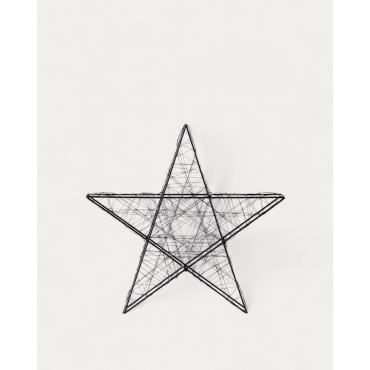 Figura Decorativa con Luces LED de Metal Adak Negro - The Masie