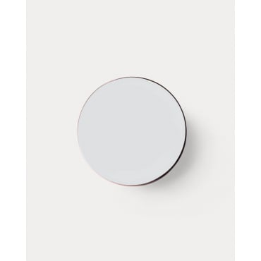 Espejo de Pared Redondo de Metal (Ø40 cm) Esdras Rosa Nude - The Masie