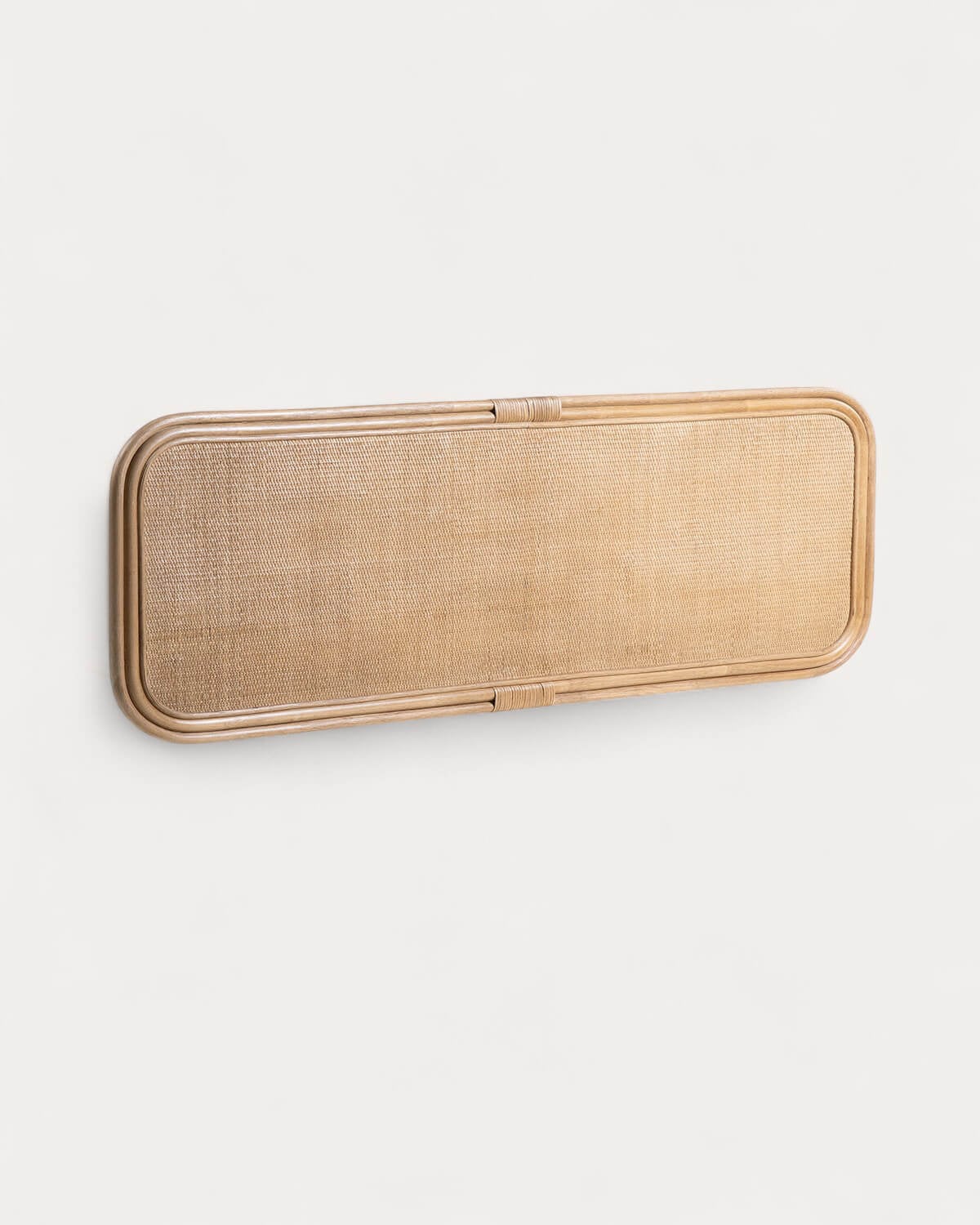 Cabecero para cama 160 cm de madera y ratán natural Maisie, imagen de galer&iacute;a 1