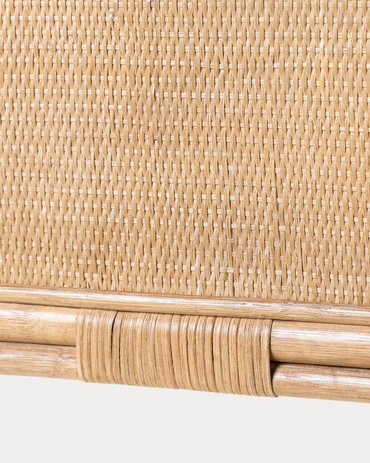 Cabecero para cama 160 cm de madera y ratán natural Maisie, imagen de galer&iacute;a 7