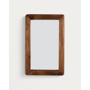 Espejo de Pared de Madera de Mango (110x70 cm) Reichel Madera de Mango Medio - The Masie