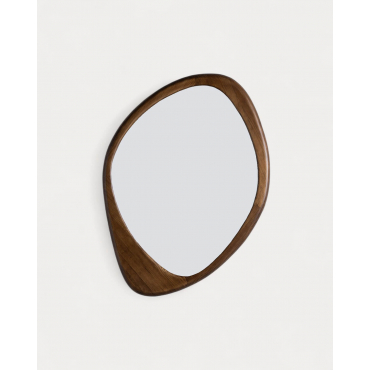 Espejo de Pared de Madera de Pino (107x75 cm) Iker Pino Oscuro - The Masie