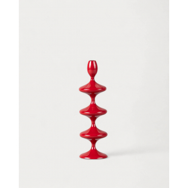 Candelabro de Metal (37 cm) Fulgui Rojo Chili - The Masie