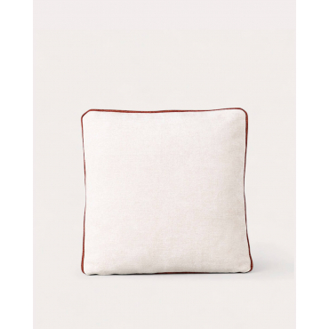 Cojín Cuadrado de Tela (43x43 cm) Ilham Beige Seashell - The Masie