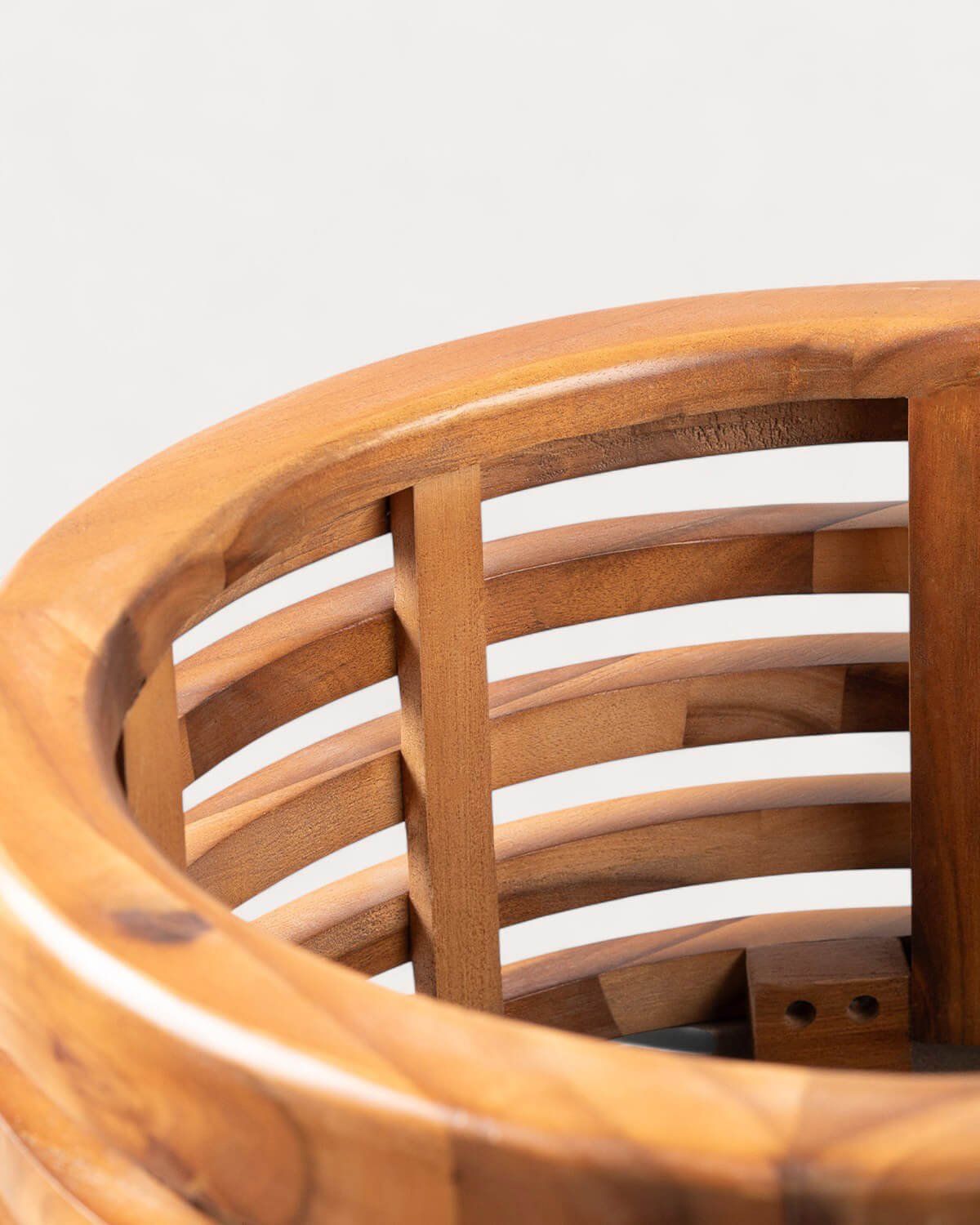 Macetero de Hormigón y Madera de Acacia XL (60xØ57 cm) Hazan, imagen de galería 5