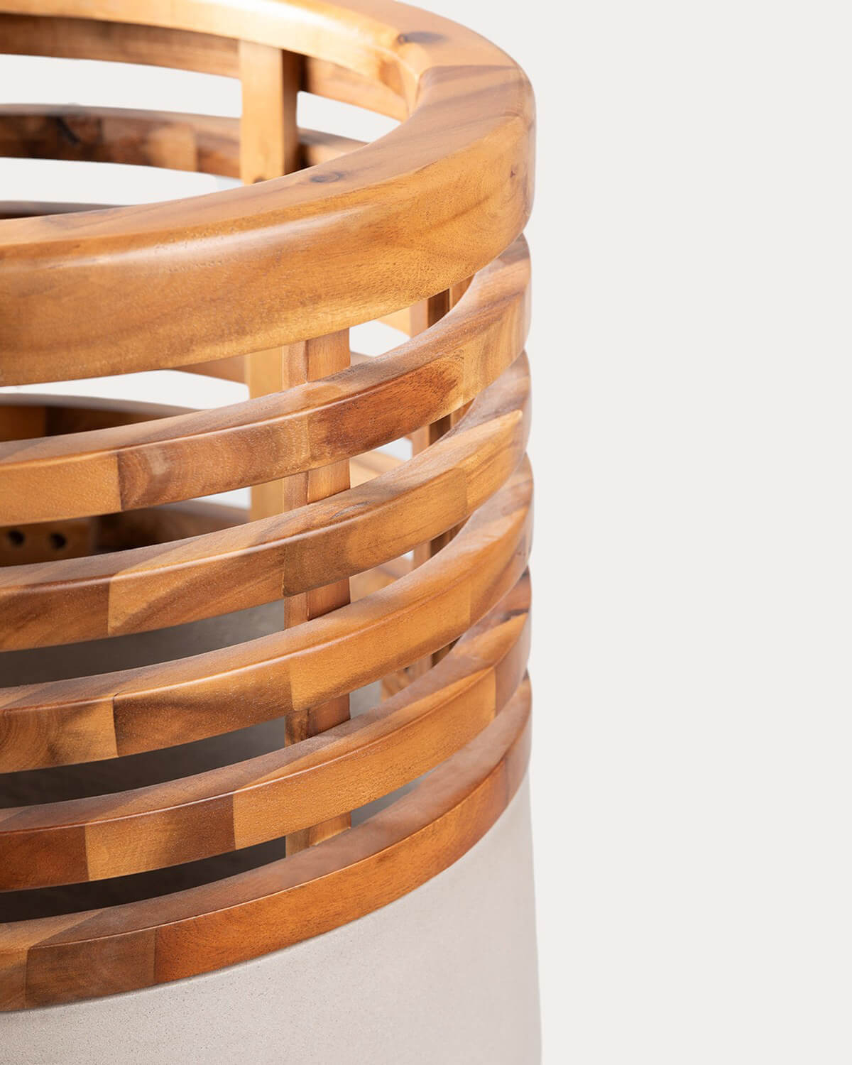 Macetero de Hormigón y Madera de Acacia 3XL (104xØ46 cm) Hazan, imagen de galería 6