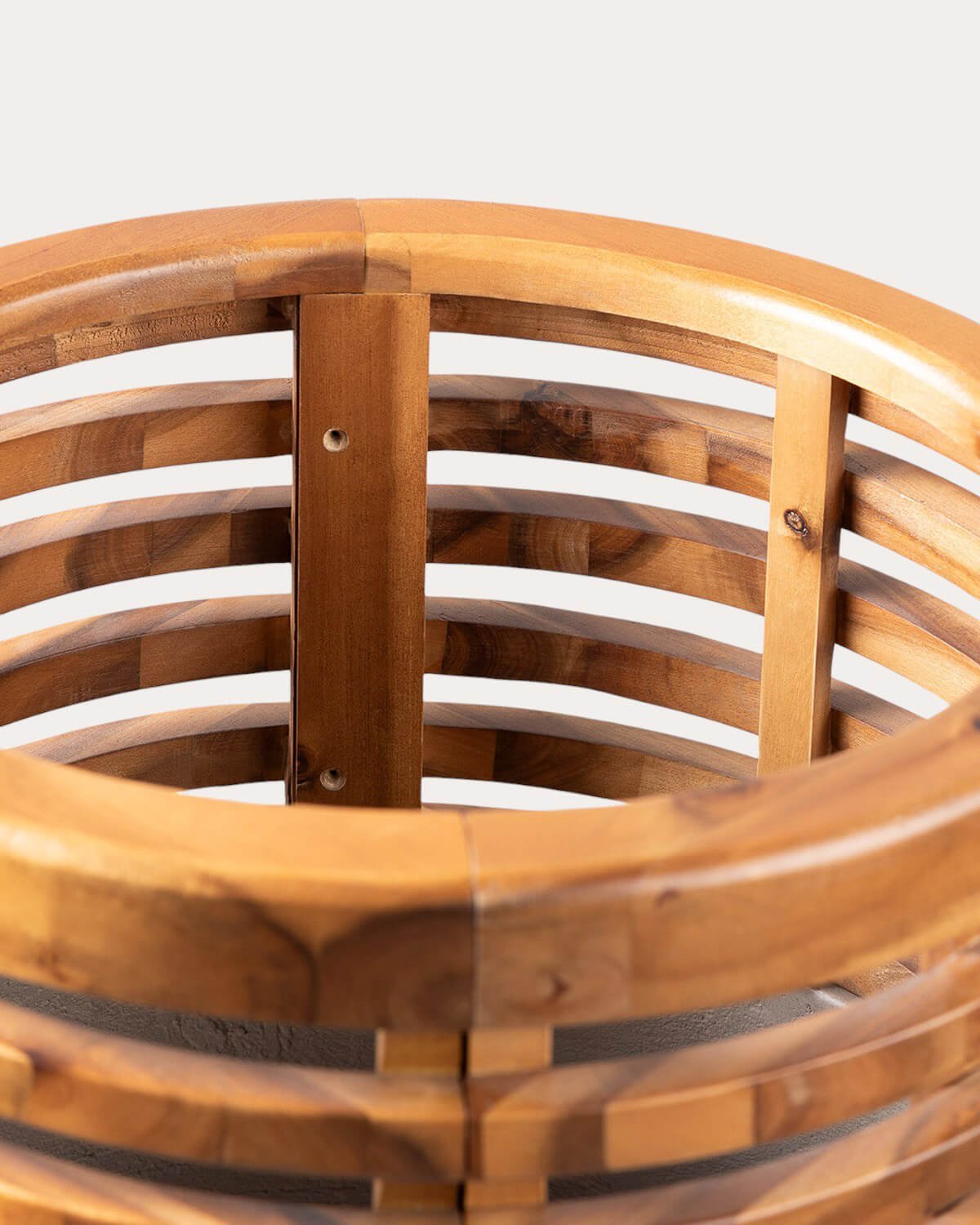 Macetero de Hormigón y Madera de Acacia 3XL (104xØ46 cm) Hazan, imagen de galería 7