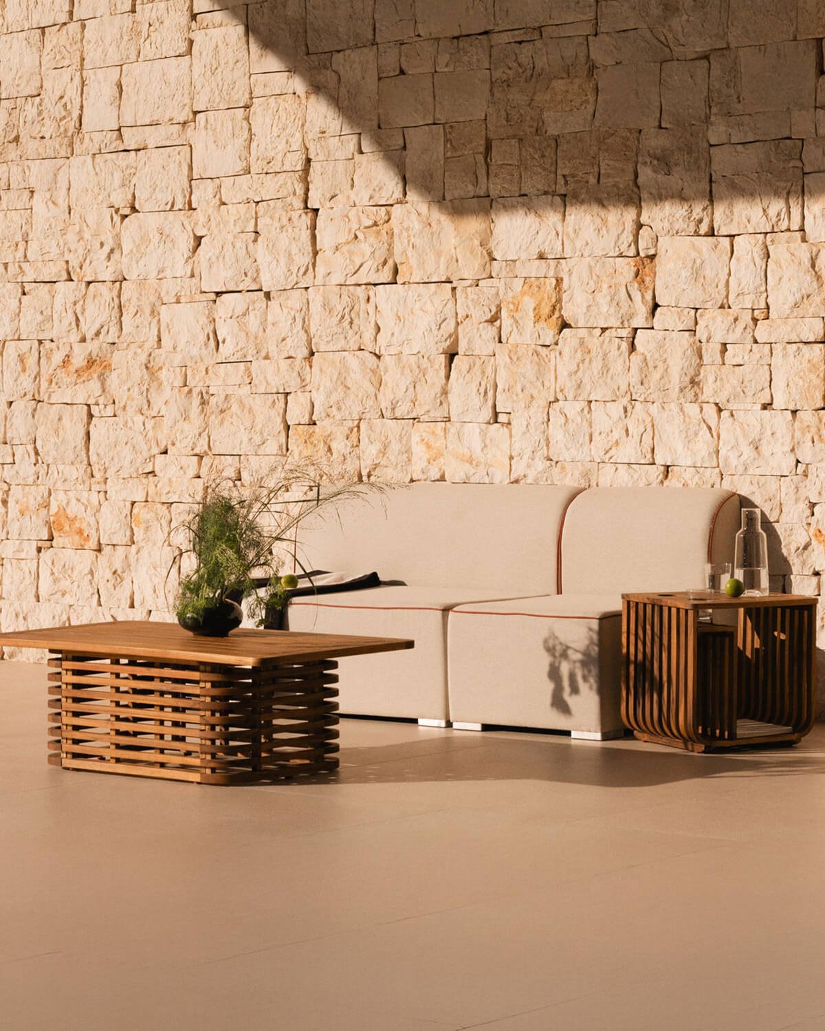 Sofá Modular de Jardín 2 Piezas Sofá 2 Plazas y Sillón de Tela Lagos, imagen de galería 2