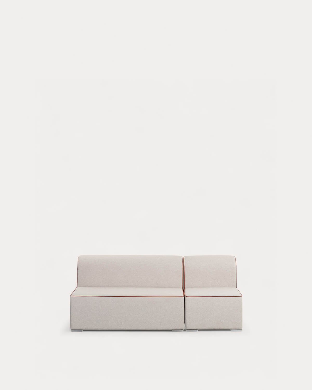Sofá Modular de Jardín 2 Piezas Sofá 2 Plazas y Sillón de Tela Lagos
