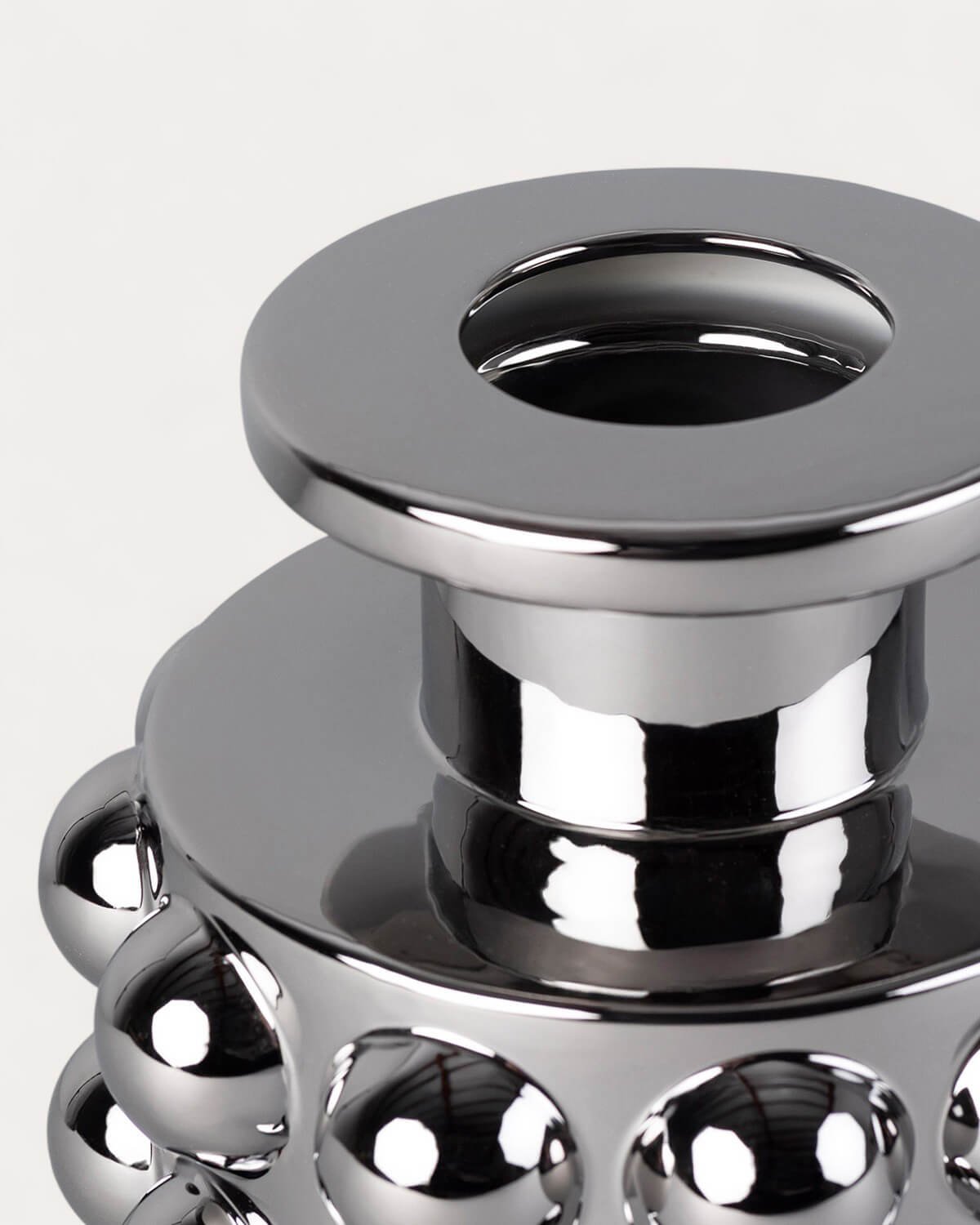 Jarrón De Dolomita Galvanizado Malik Bajo, imagen de galería 6