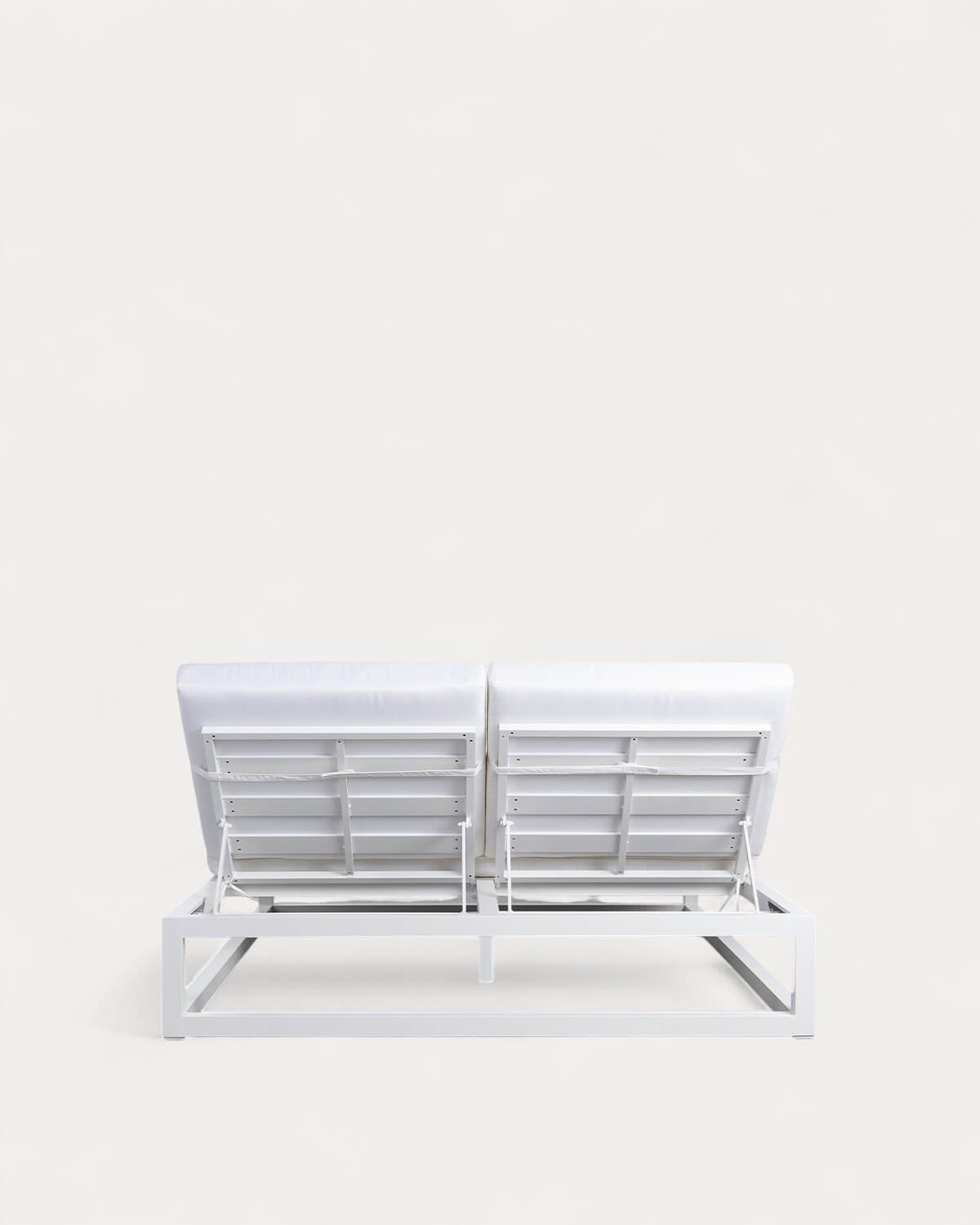 Tumbona Doble Reclinable de Aluminio con Cojín de Tela Kewin, imagen de galería 5