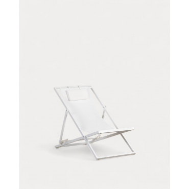 Pack 2 Hamacas Reclinables de Aluminio con Cojín Cancún Blanco Polar - The Masie