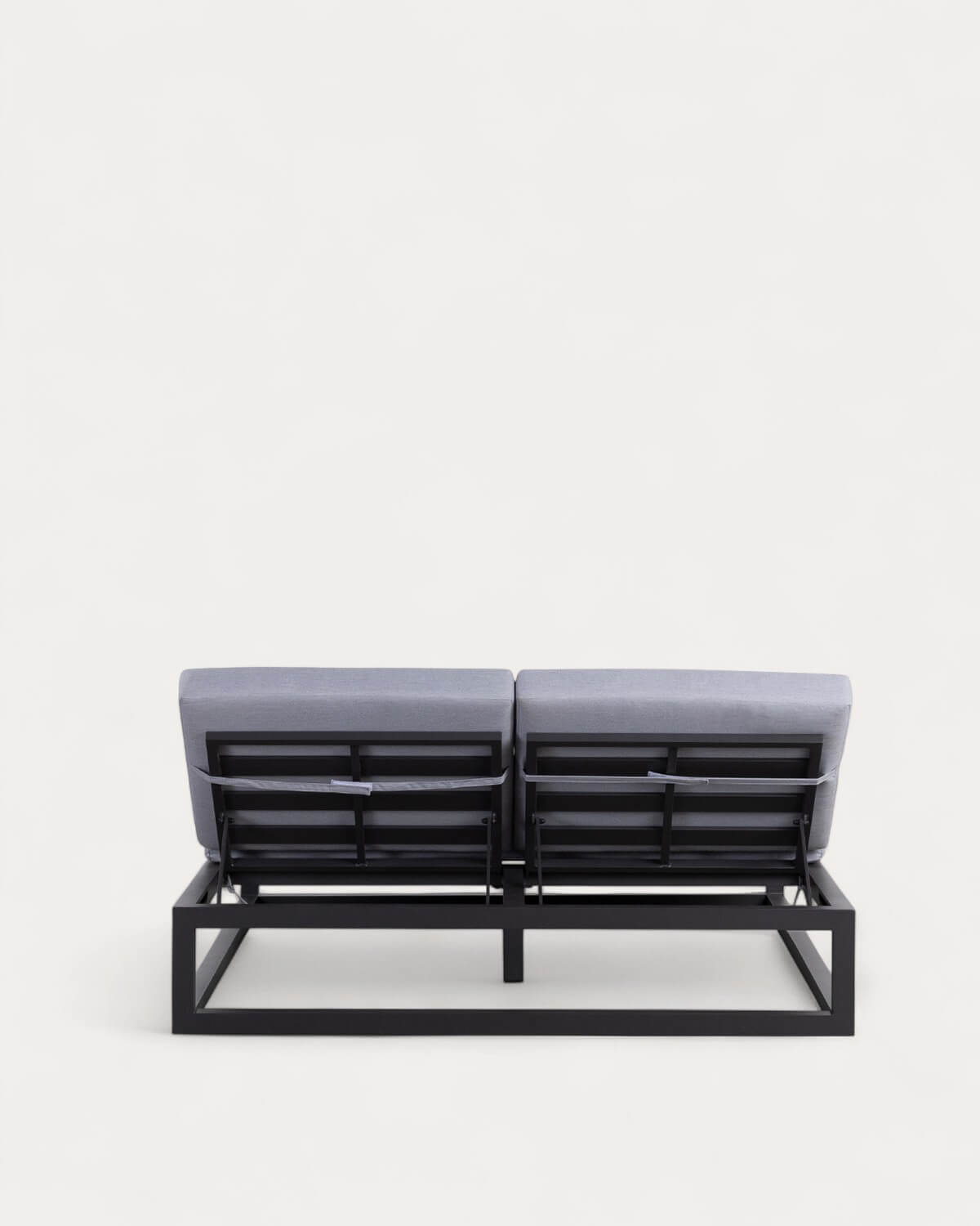 Set de Tumbona Doble Reclinable Kewin y 2 Mesas Auxiliares de Aluminio (40x40 cm) Kreta Colours, imagen de galer&iacute;a 4