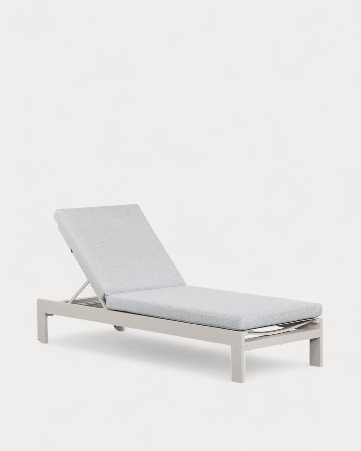 Tumbona Reclinable de Aluminio con Cojín de Tela New Kreta, imagen de galer&iacute;a 1