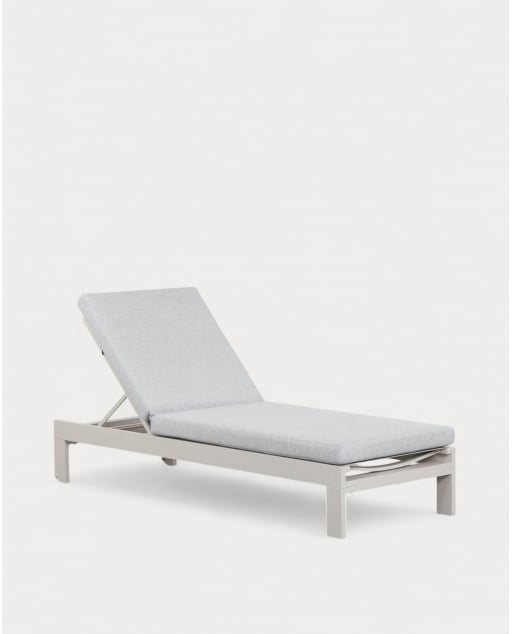 Tumbona Reclinable de Aluminio con Cojín de Tela New Kreta