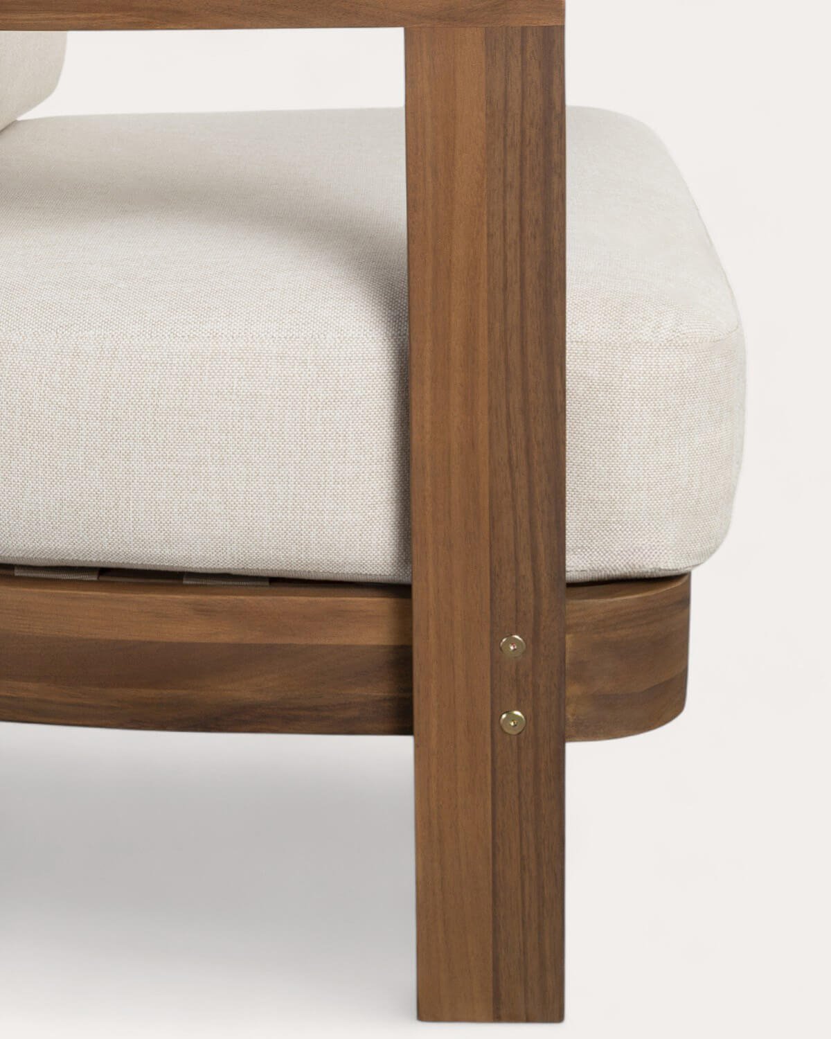 Set de Jardín con Sofá 2 Plazas, 2 Sillones y Mesa de Centro de Madera de Acacia y Tela Moad, imagen de galería 9