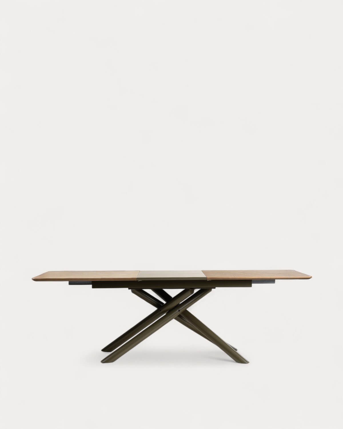 Mesa Extensible Rectangular de Comedor de Madera y Metal (240x100 cm) Bilal, imagen de galería 2