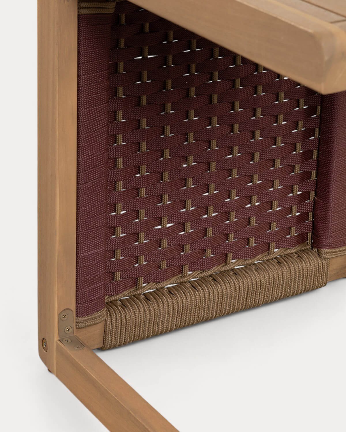 Set de Tumbona y Mesa Auxiliar de Madera de Acacia y Cuerda (40x40 cm) Mirle, imagen de galería 7