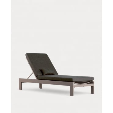 Tumbona con Cojín Desenfundable y Cojín Rectangular New Kreta Marrón Clay & Marrón - The Masie