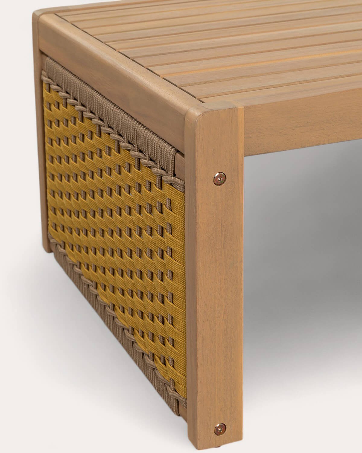 Set de Jardín con Sofá 2 Plazas, 2 Sillones y Mesa de Centro de Madera de Acacia y Cuerda Mirle, imagen de galería 4