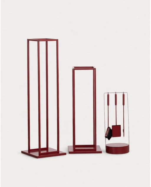 Conjunto de 2 Leñeros y Accesorios para Chimenea Lior