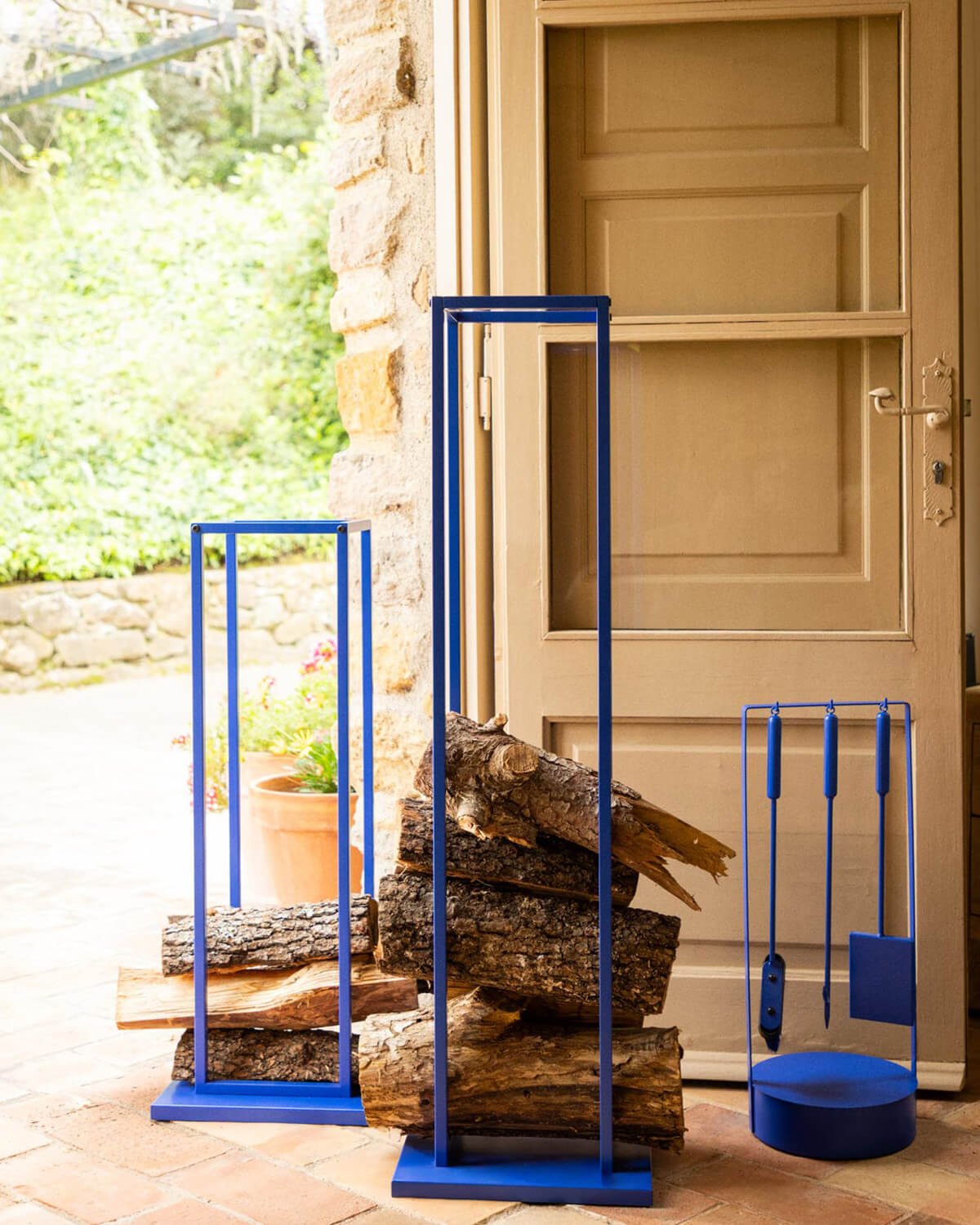 Conjunto de 2 Leñeros y Accesorios para Chimenea Lior, imagen de galer&iacute;a 2