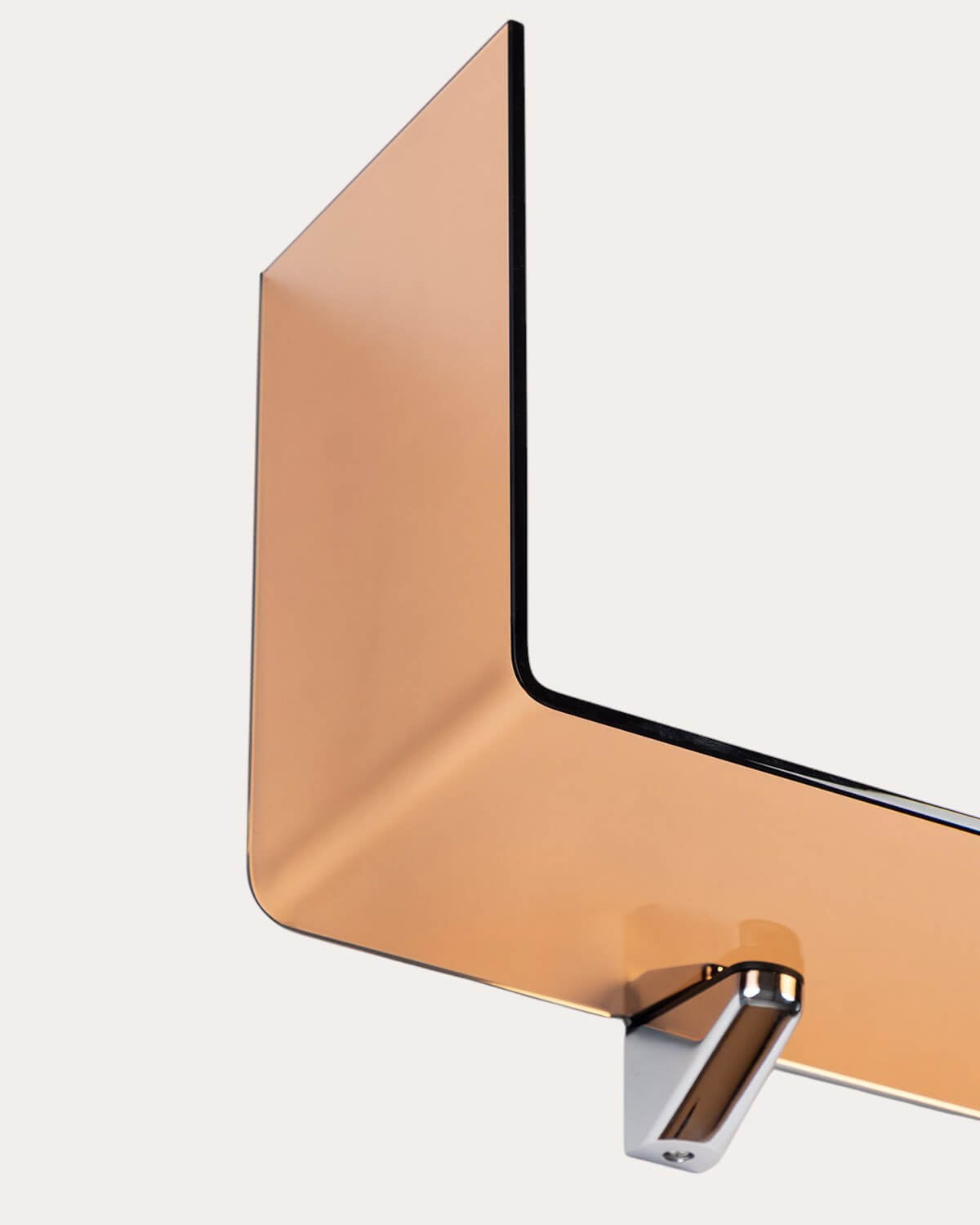 Set de 2 Estantes de Pared de Cristal Curvado en L Iris, imagen de galer&iacute;a 5