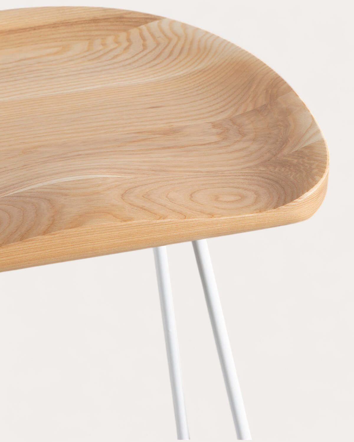 Set de Mesa Alta Redonda (Ø60 cm) Zoar y 2 Taburetes de Metal y Madera Roses, imagen de galería 6