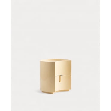 Pack 2 Mesitas de Noche con Cajones de Madera (50x42 cm) Karyna Amarillo Wheat - The Masie