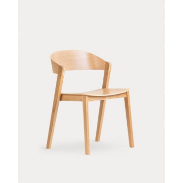 Silla de Comedor de Madera de Roble Laly Roble Natural - The Masie
