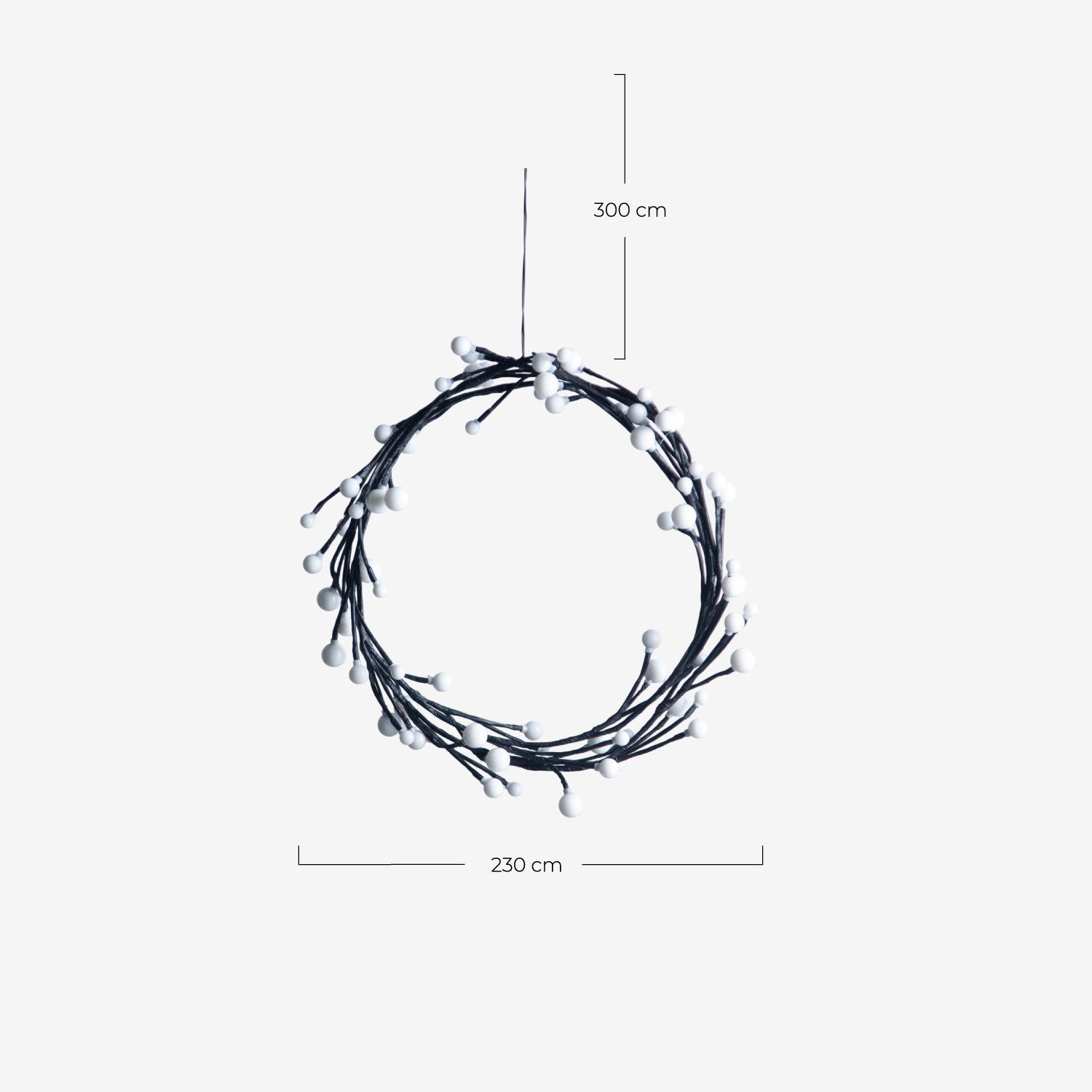 Guirnalda de Exterior Decorativa LED Rams, medidas