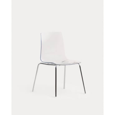 Silla de Comedor en Policarbonato y Metal Samay Transparente - The Masie