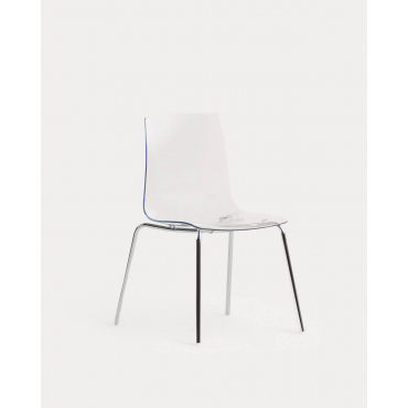 Pack 2 Sillas de Comedor de Policarbonato y Metal Samay Transparente - The Masie