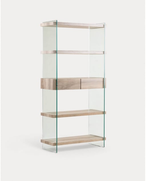 Estantería 180x90 cm de Cristal y Madera Layers
