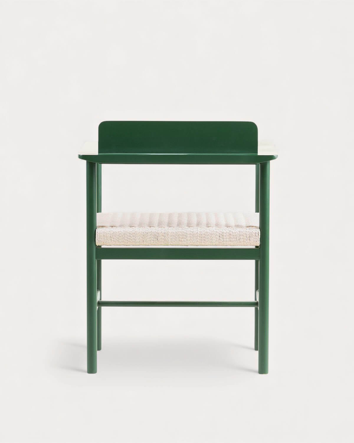 Silla de Comedor con Resposabrazos de Madera y Ratán Paula, imagen de galer&iacute;a 3